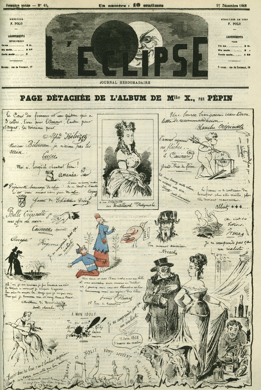 Mademoiselle X. Borítója Pepin „” L