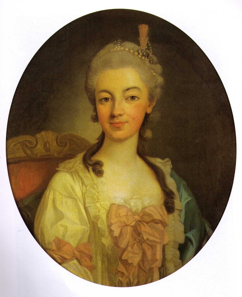 Teresa Kinsky von Weichnitz és Tettau (1740–1806), Andrzej Poniatowski felesége portréja alkotó: Per Krafft