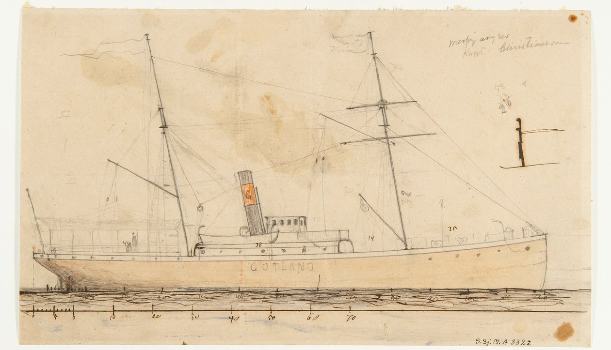 Angfartyget GOTLAND alkotó: Per Wilhelm Cedergren