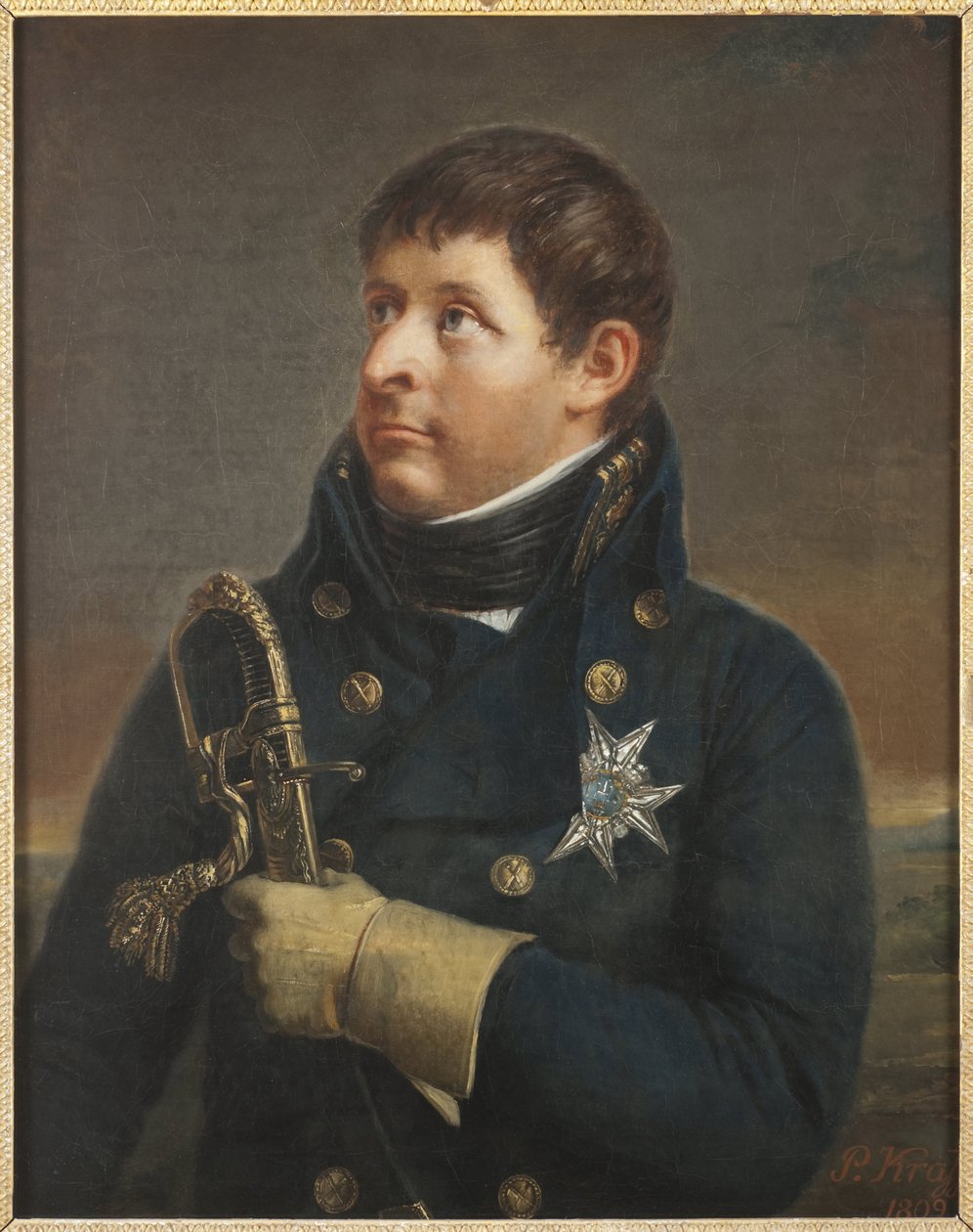 Charles Auguste de Suede herceg, dán tábornok – Christian August Schleswig-Holstein-Sonderburg-Augustenborg portréja (1768-1810), készítette Krafft, Per, az ifjabb (1777-1863). Olajfestmény alkotó: Per  Krafft