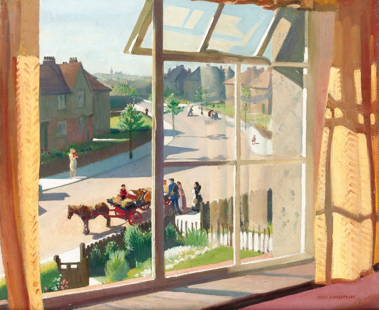 Kilátás a művész hálószobájából, 1930 körül (részletekért lásd: 244507) alkotó: Percy Shakespeare