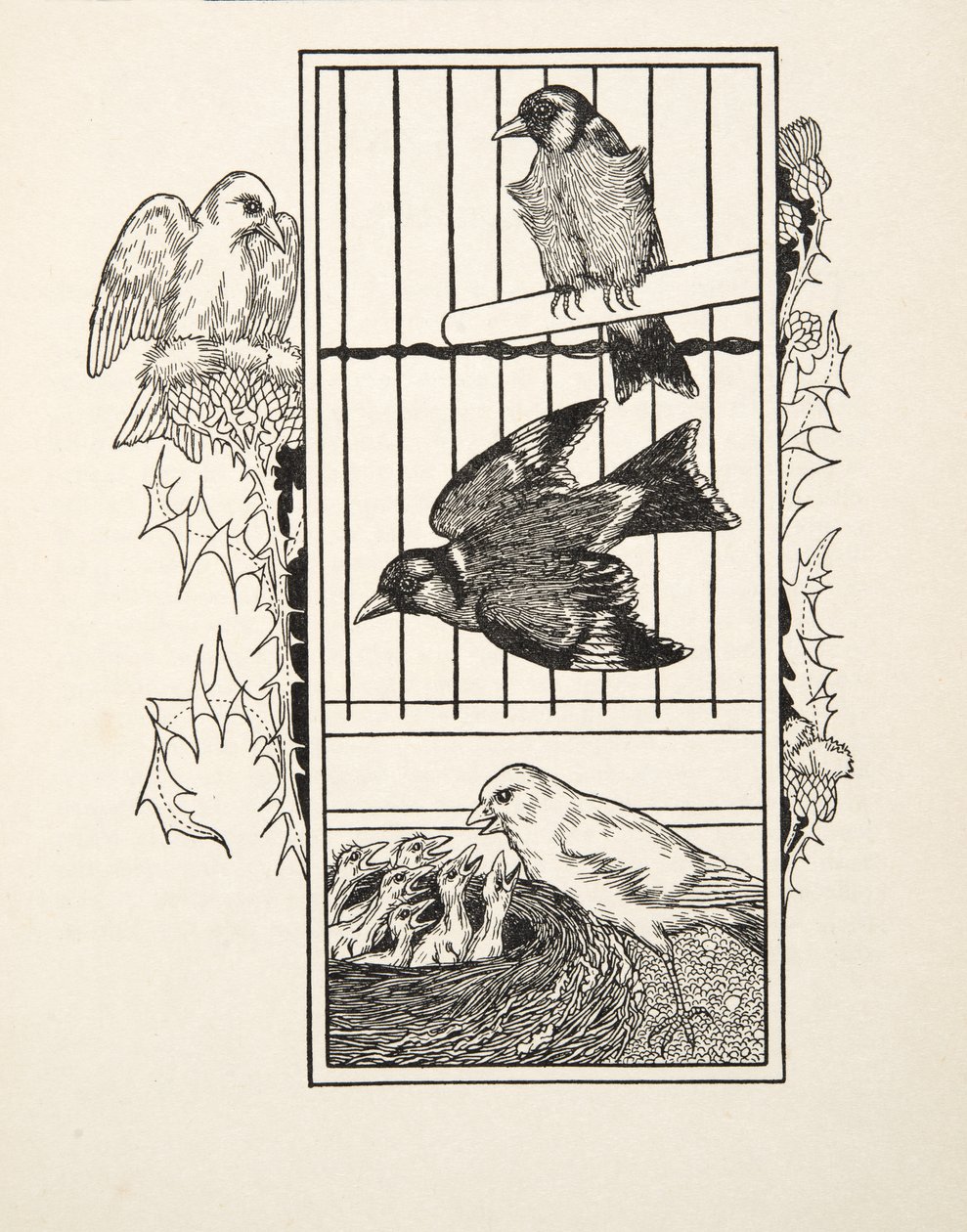 Egy jótékony kanári, az Állatok száz anekdotájából, kocsma. 1924 alkotó: Percy J. Billingshurst