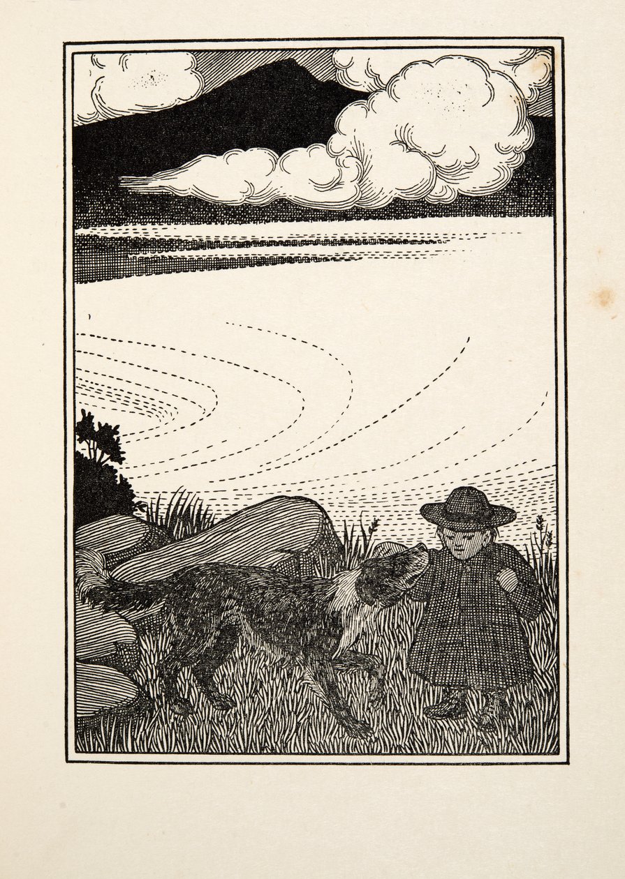 Egy gyermek megmentve, az Állatok száz anekdotájából, kocsma. 1924 alkotó: Percy J. Billingshurst