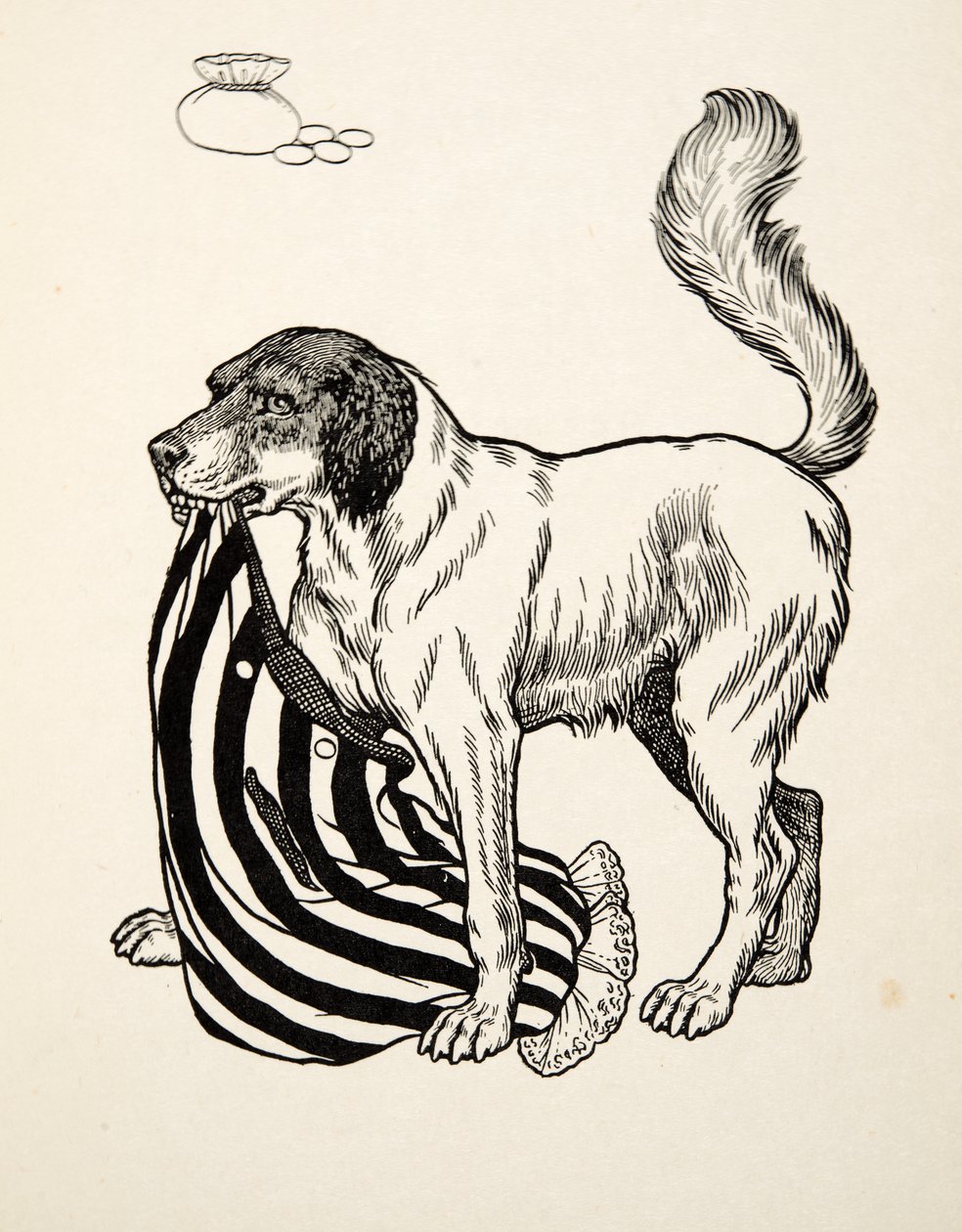 Egy jó kereső, az Állatok száz anekdotájából, kocsma. 1924 (metszet) alkotó: Percy J. Billingshurst