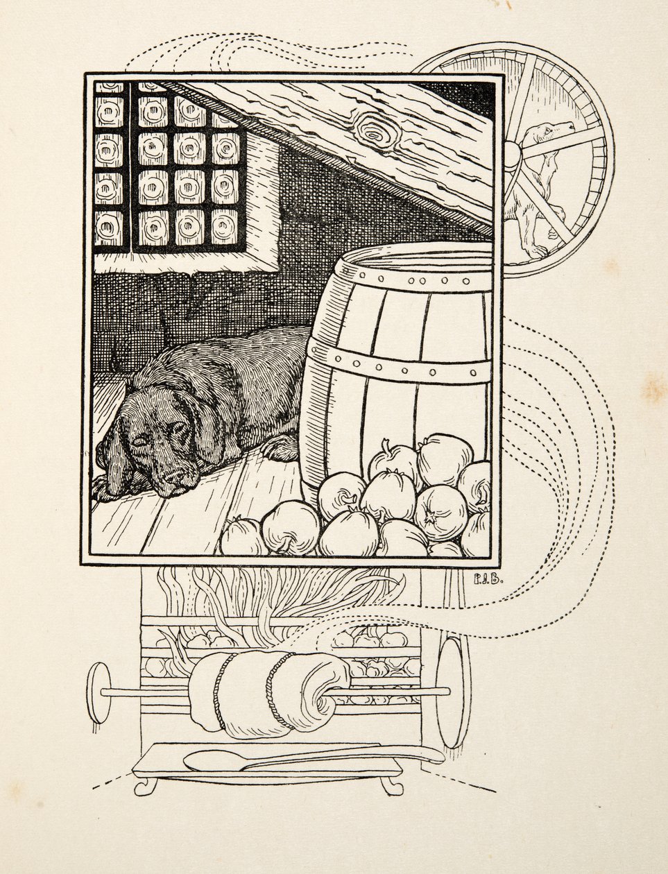 A Beasts Mere Machines?, az Állatok száz anekdotájából, pub. 1924 alkotó: Percy J. Billingshurst