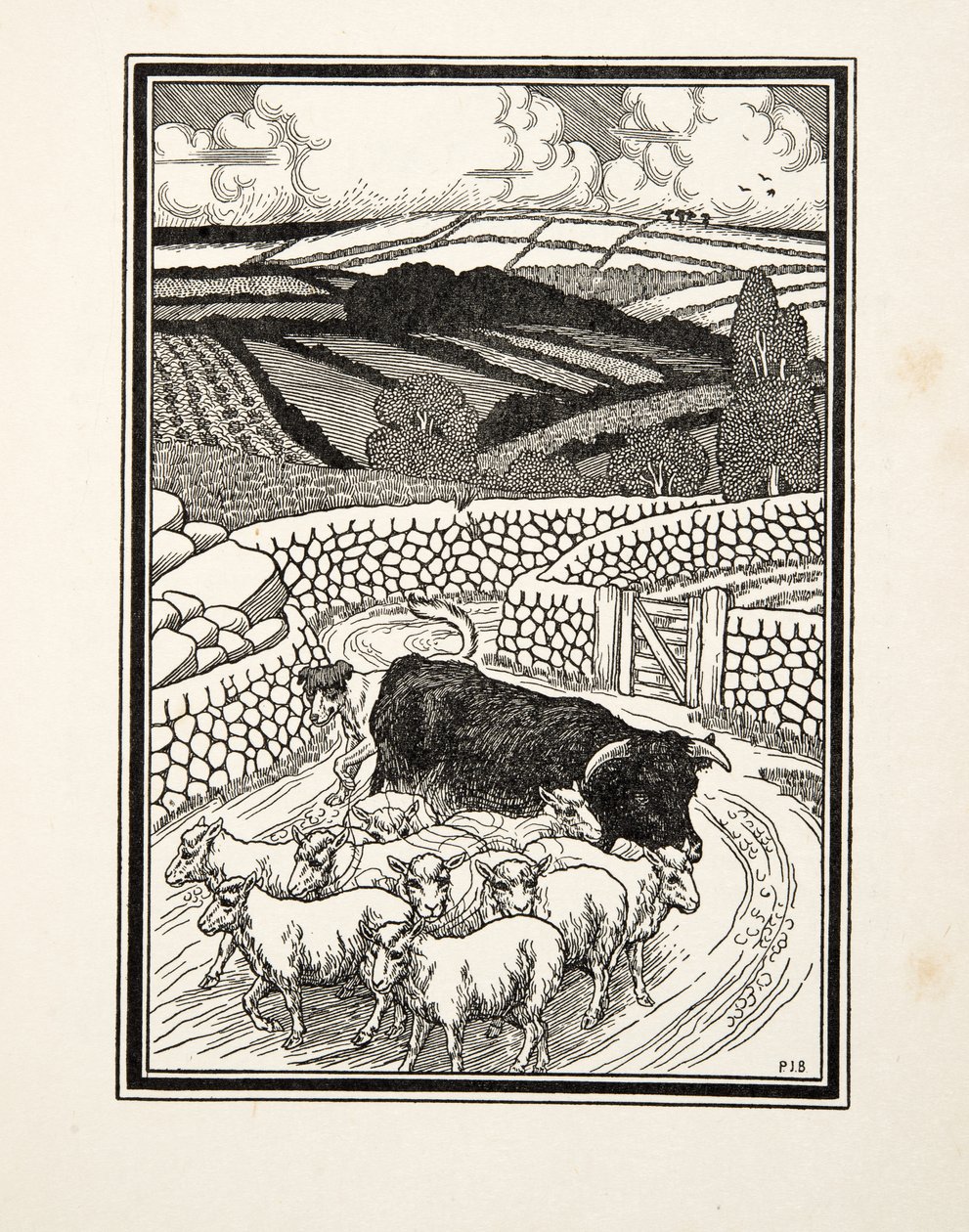 Piacra menni, az Állatok száz anekdotájából, kocsma. 1924 alkotó: Percy J. Billingshurst