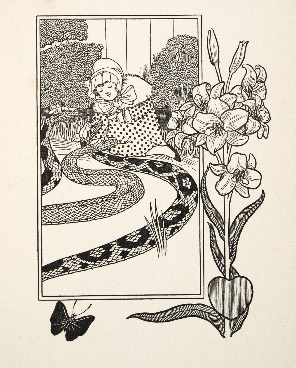 Infant Fascination, az Állatok száz anekdotájából, pub. 1924 alkotó: Percy J. Billingshurst