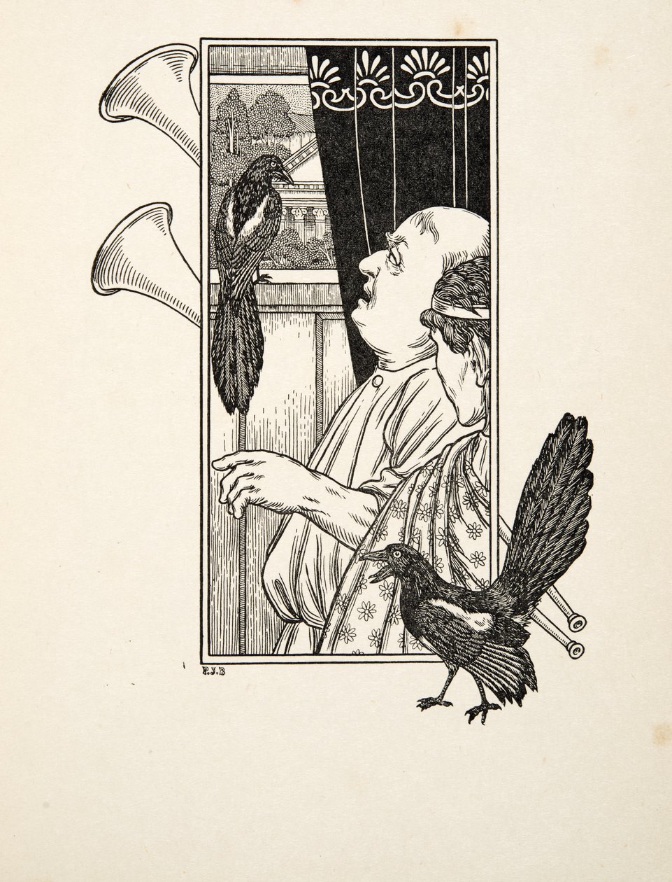 Tanulmányozás, az Állatok száz anekdotájából, kocsma. 1924 alkotó: Percy J. Billingshurst