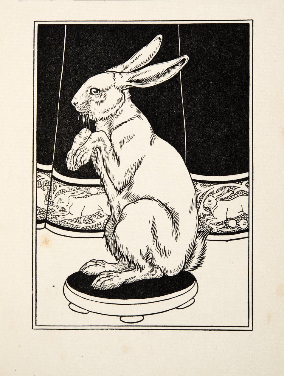 Tame Hares, az Állatok száz anekdotájából, pub. 1924 alkotó: Percy J. Billingshurst