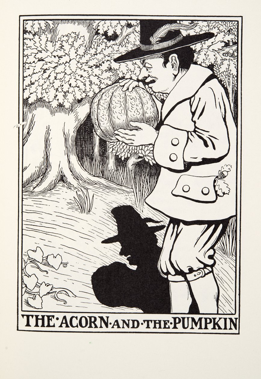 The Acorn and the Pumpkin, a Fontaine Fables, kocsma. 1905 alkotó: Percy J. Billingshurst