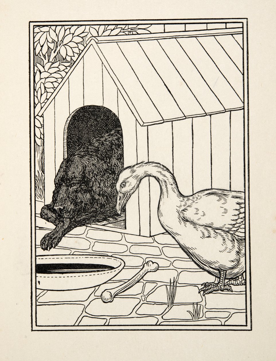 A kutya és a liba, Állatok száz anekdotájából, kocsma. 1924 alkotó: Percy J. Billingshurst