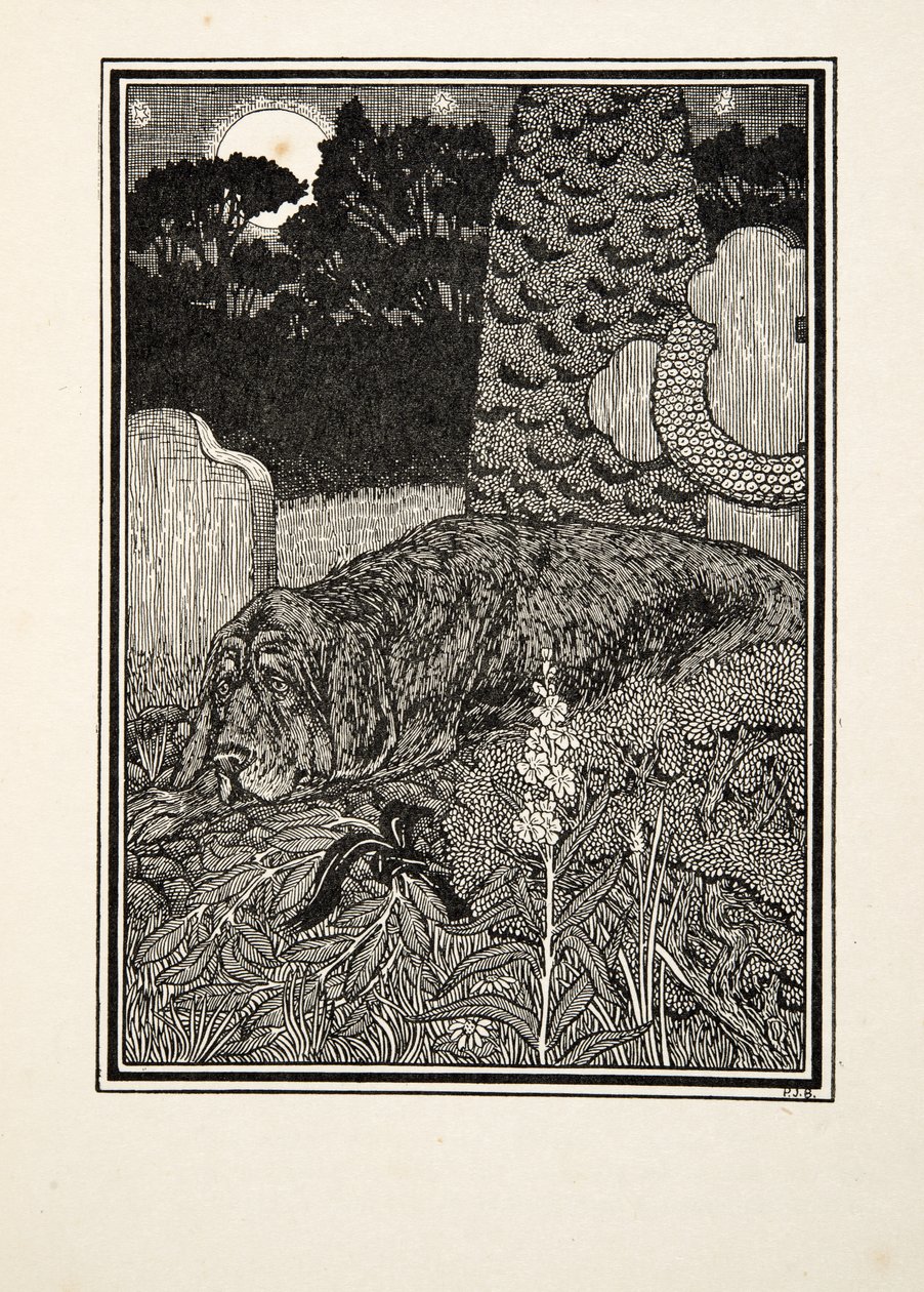 Montargis kutya, az Állatok száz anekdotájából, kocsma. 1924 alkotó: Percy J. Billingshurst