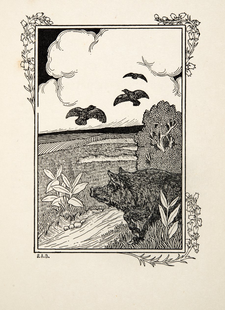 The Pig Pointer, az Állatok száz anekdotájából, pub. 1924 alkotó: Percy J. Billingshurst