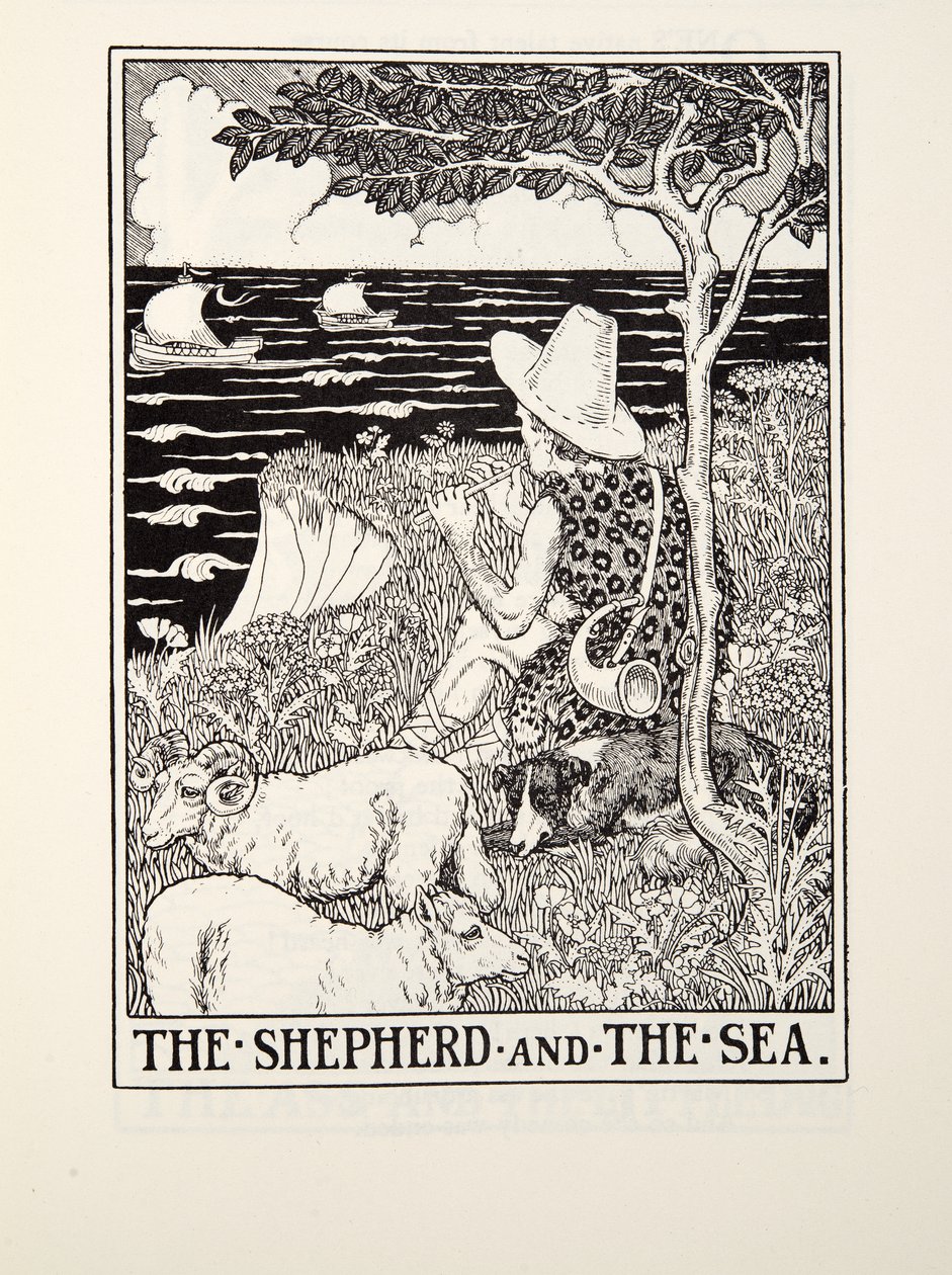 A Pásztor és a tenger, a Fontaine Fables, kocsma. 1905 alkotó: Percy J. Billingshurst