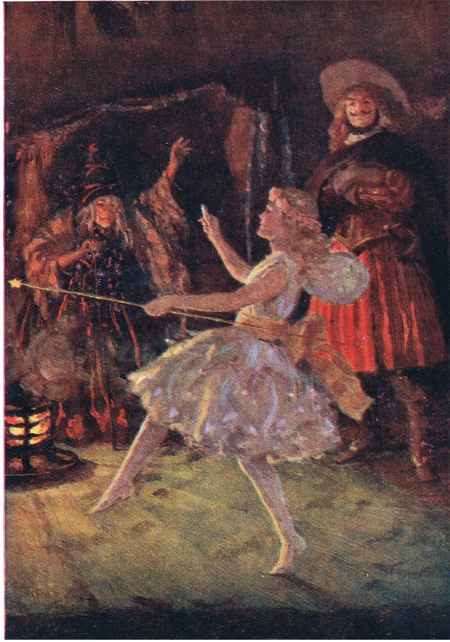 A barlang hátulján egy kis, felhős fehér figura jelent meg a Little Women-től, amelyet az Associated Newspapers Limited adott ki, 1940 körül (színes litó) alkotó: Percy Tarrant
