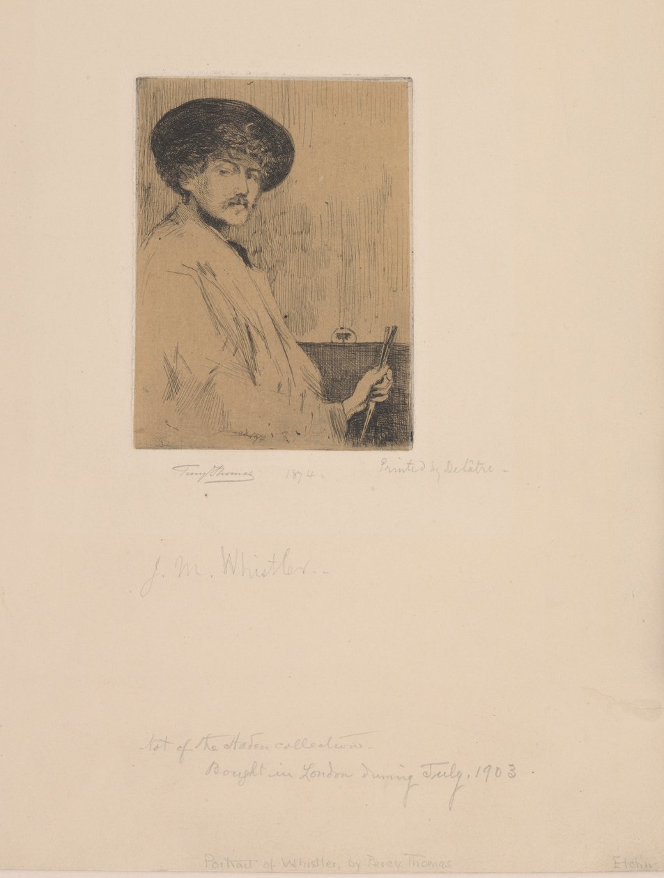 Whistler rendezése után Greyben: A festő portréja alkotó: Percy Thomas
