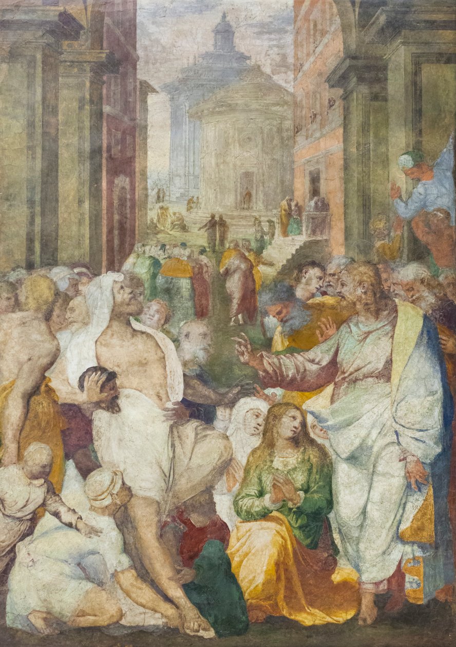 Lázár feltámasztása alkotó: Perino del (1501 47) Vaga