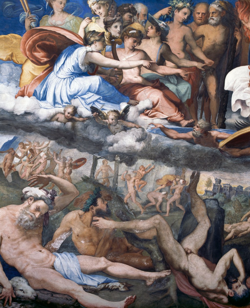 Óriások bukása vagy a lázadó óriásokra villámokat sújtó Jupiter alkotó: Perino del Vaga