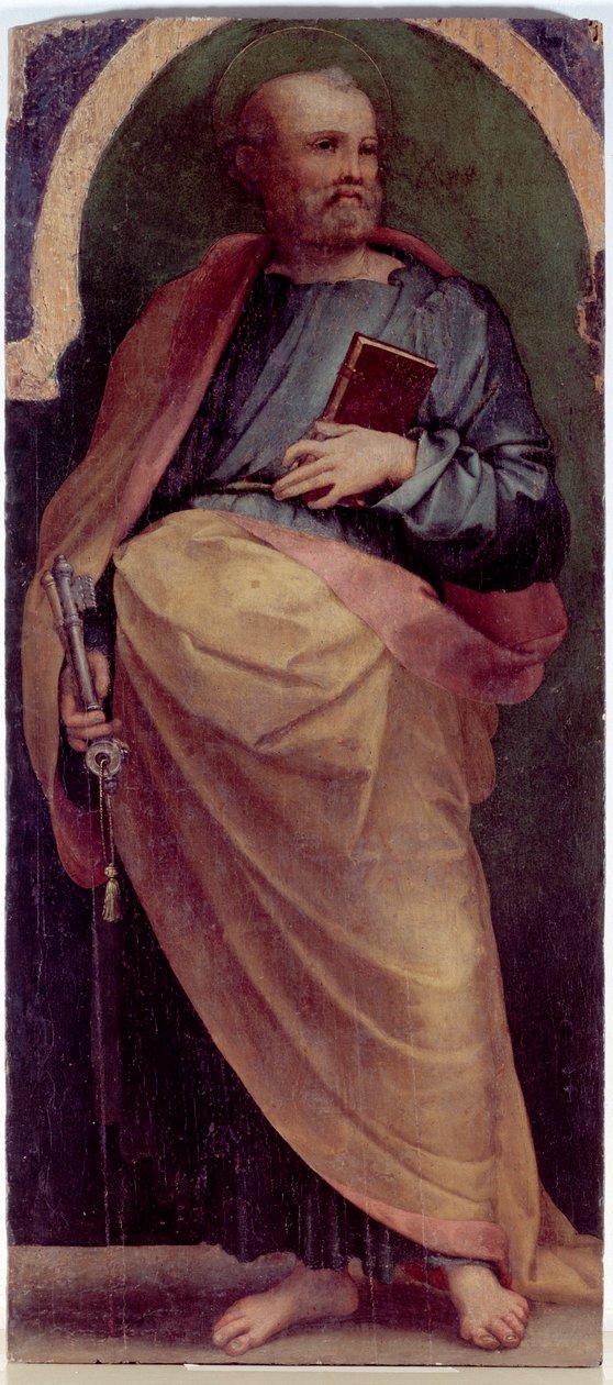 Szent Péter, Oldalfal (olaj, fa, 1535 körül) alkotó: Perino del Vaga