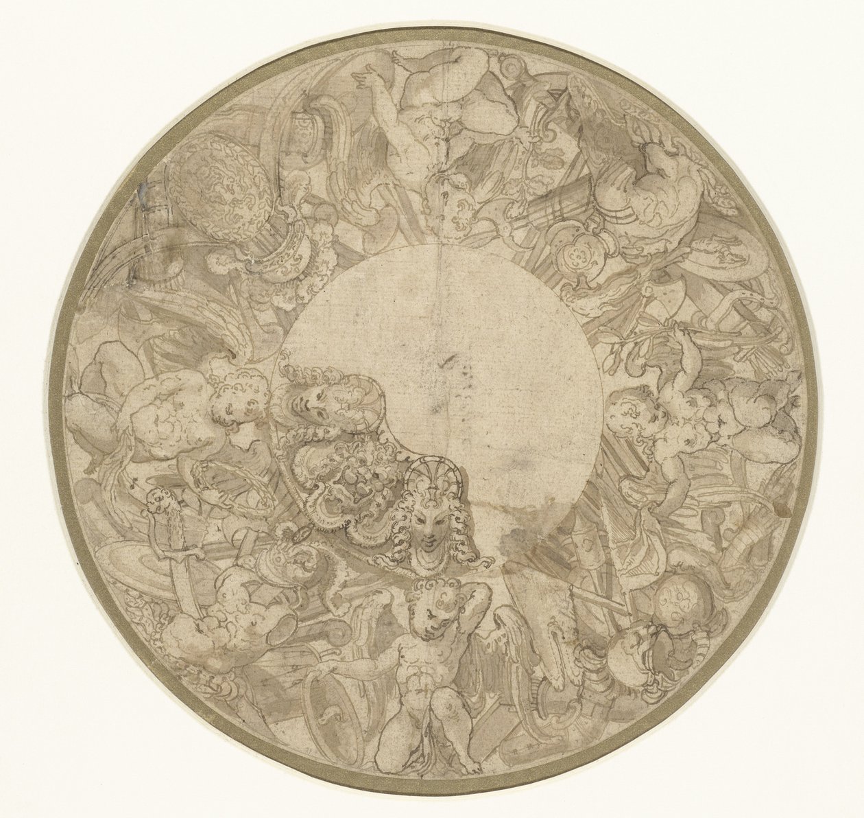 Kerek bemutatótál aljának kialakítása alkotó: Perino del Vaga (attributed to)