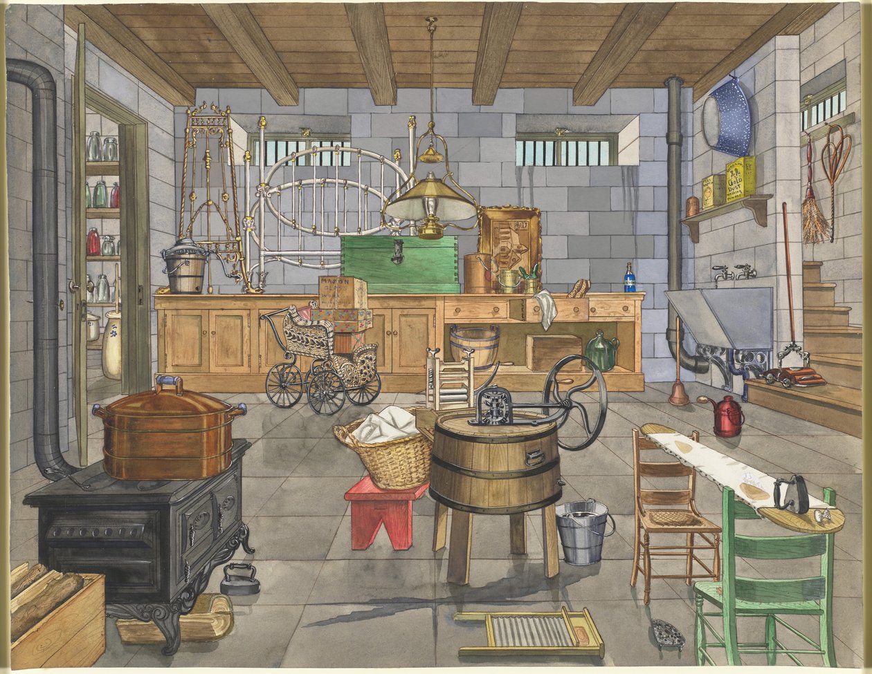 A városi ház alagsora, 1910 alkotó: Perkins Harnly