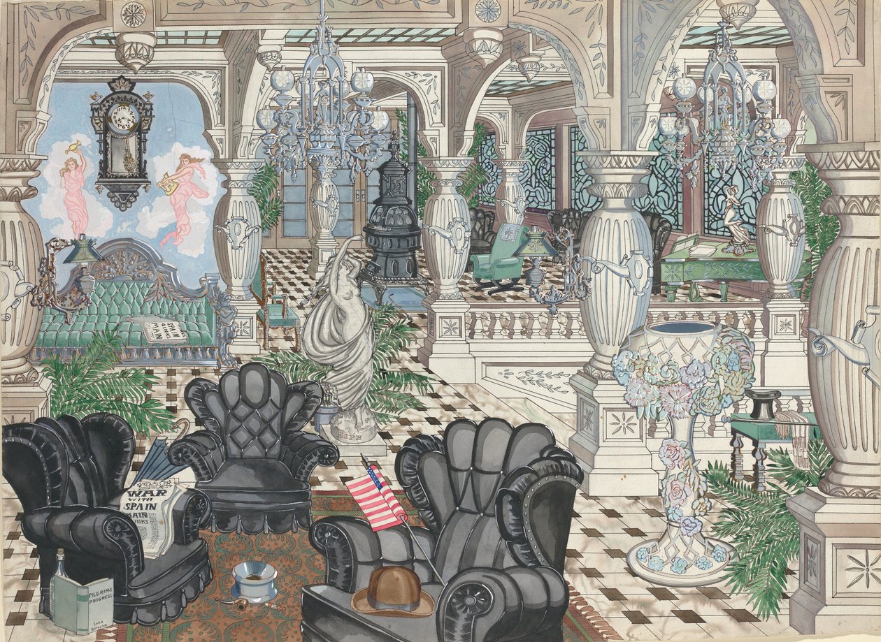 Előcsarnok férfiklubja, 1880-1910, c. 1946. alkotó: Perkins Harnly