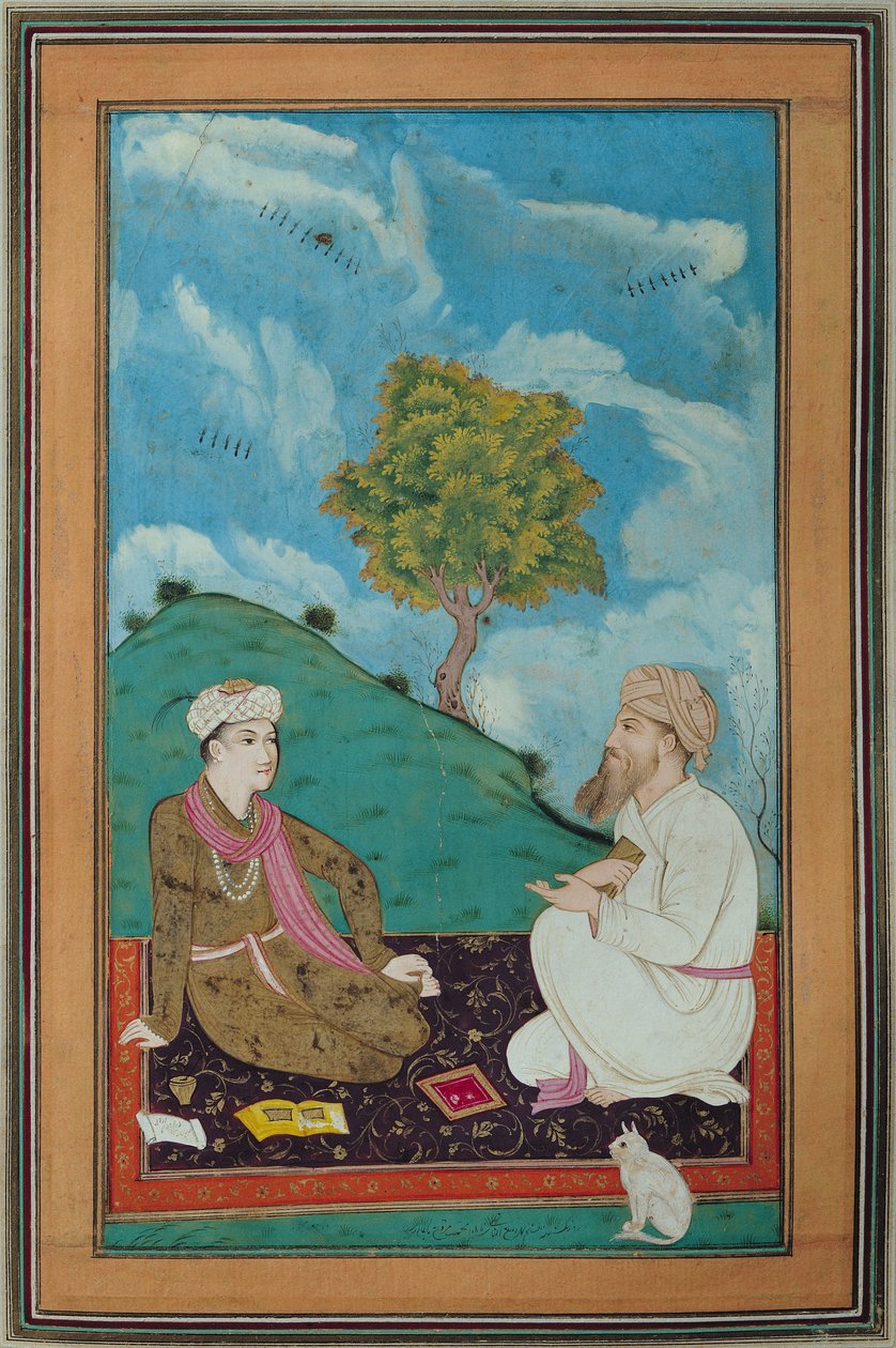 Ms D-181 fol.9 Egy tanár és tanítványa, 1674 alkotó: Persian School