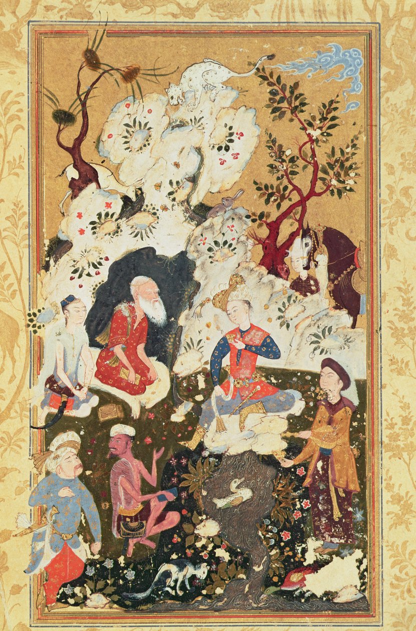 Herceg meglátogat egy aszkétát, a Szerelem könyvéből, a Szafavid-dinasztia alkotó: Persian School
