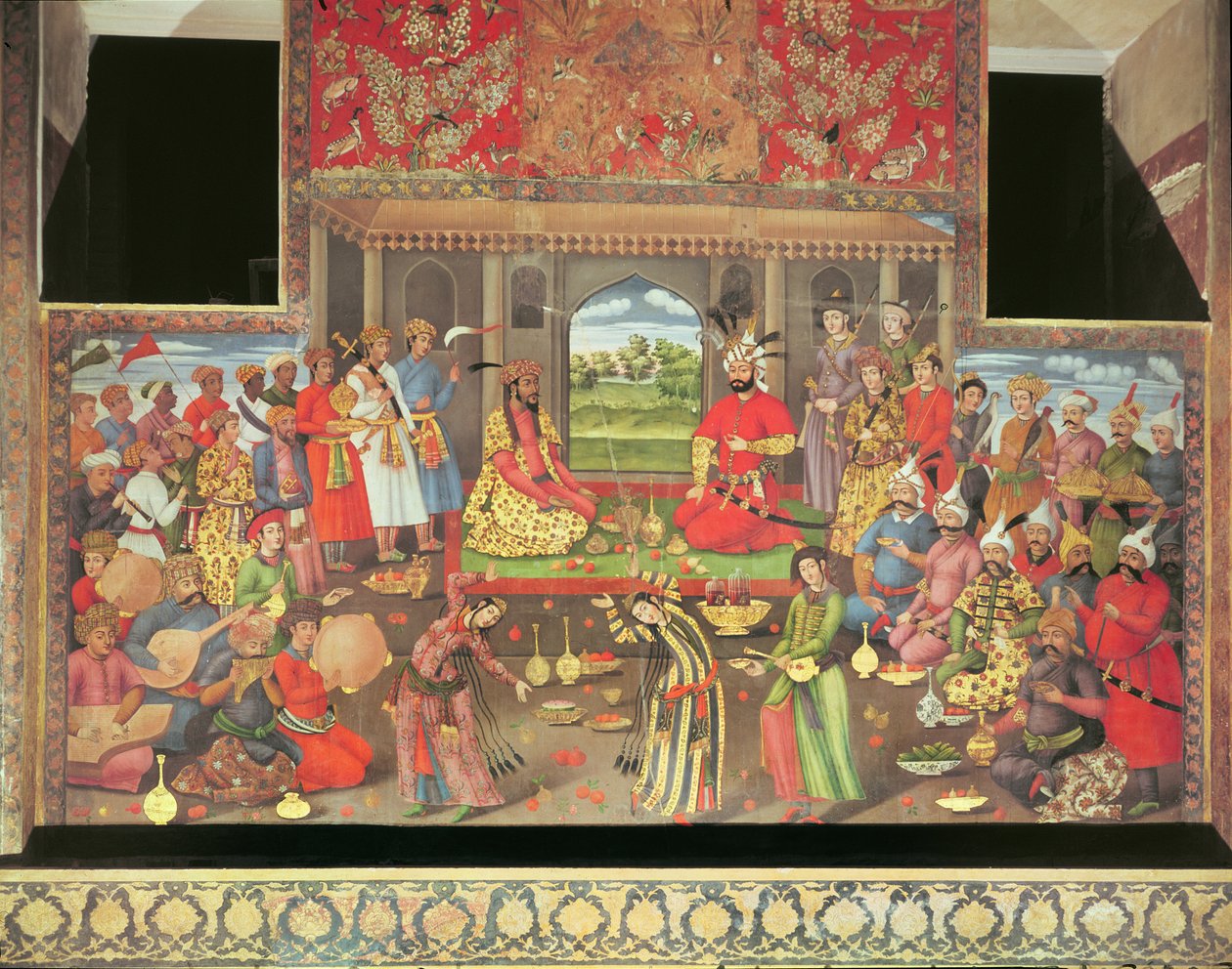 A Grand Moghul nagykövetének fogadása Tahmasp sah udvarában, 1573-76 alkotó: Persian School