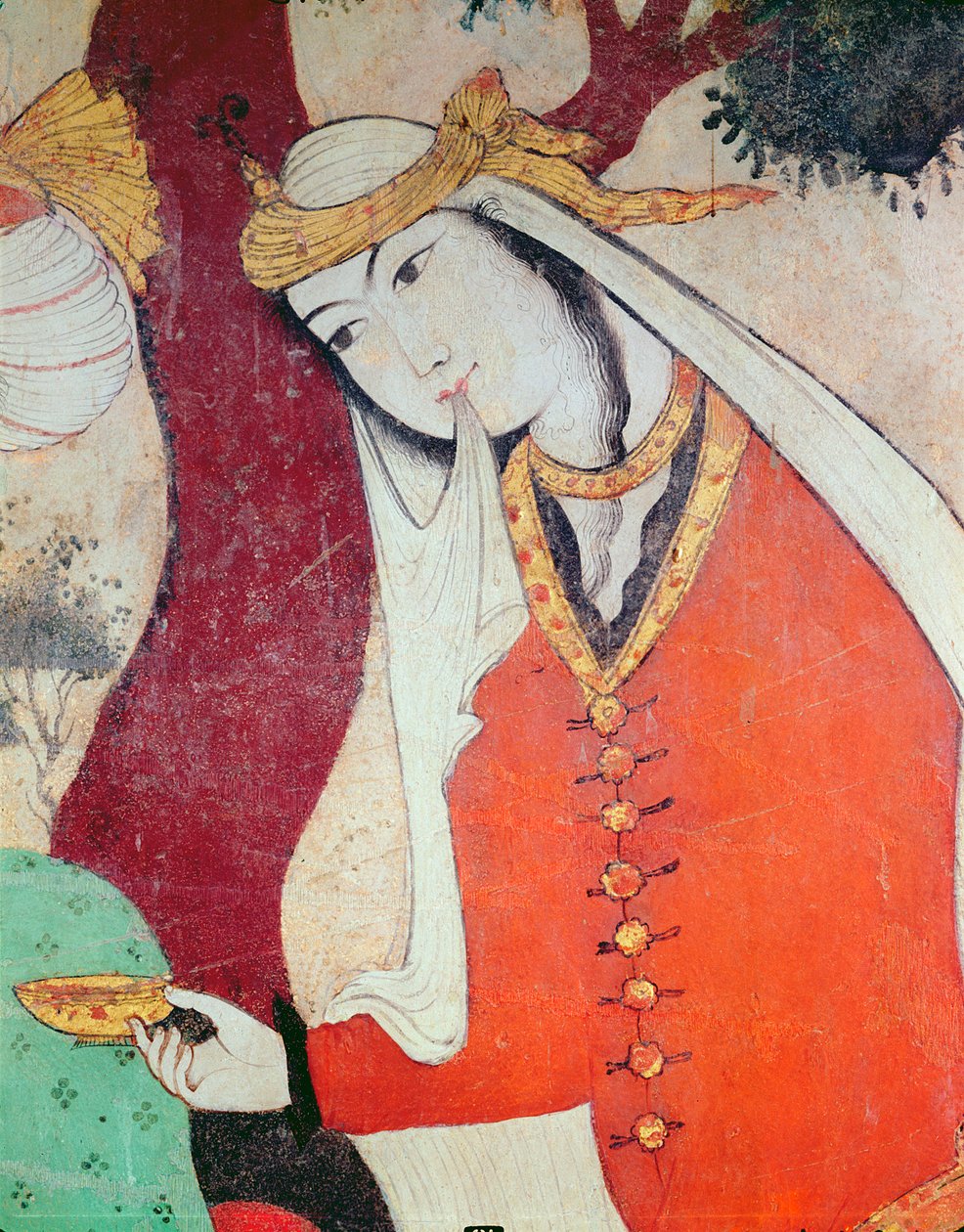 Nő Abbász I. sah udvarából, 1585-1627 (részlet) alkotó: Persian School
