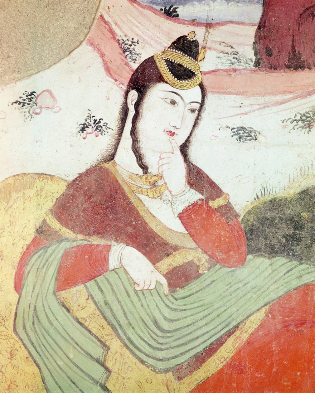 Nő Abbász I. sah udvarából, 1585-1627 (részlet) alkotó: Persian School
