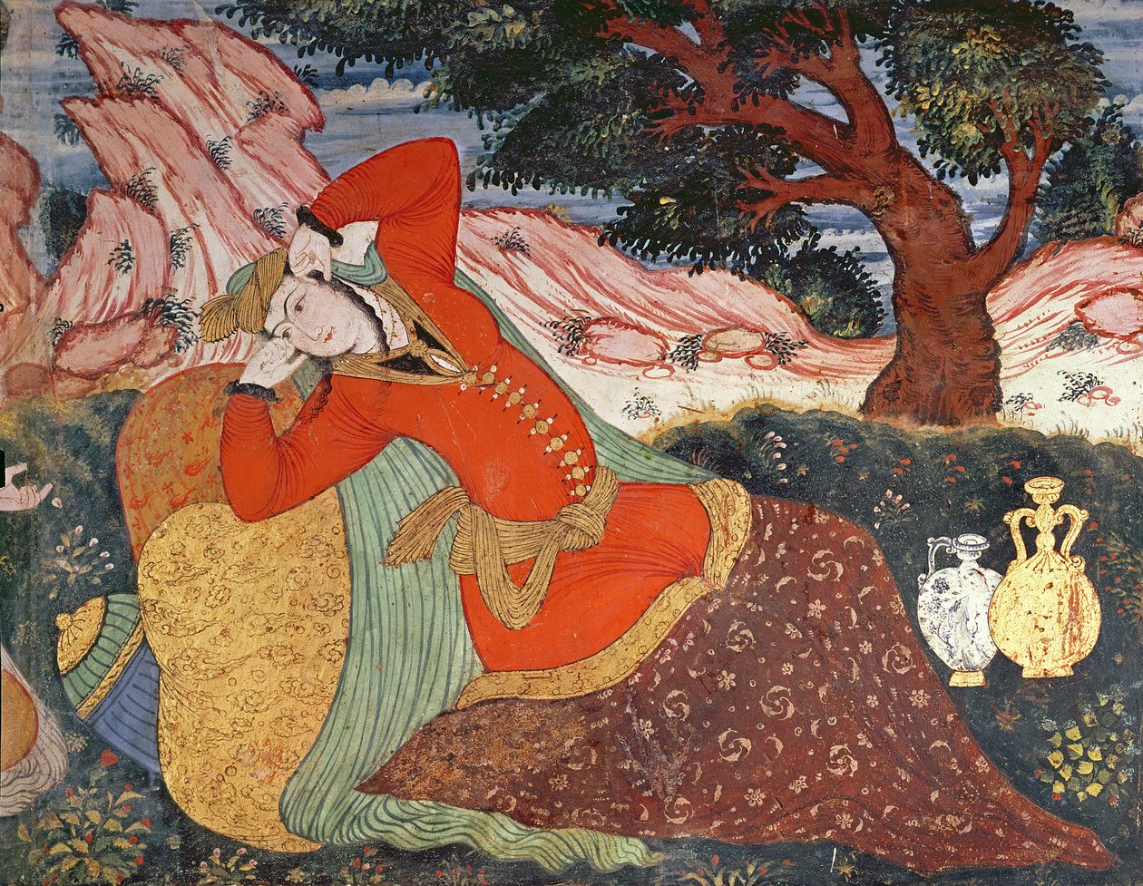 Nő Abbász I. sah udvarából, 1585-1627 (részlet) alkotó: Persian School