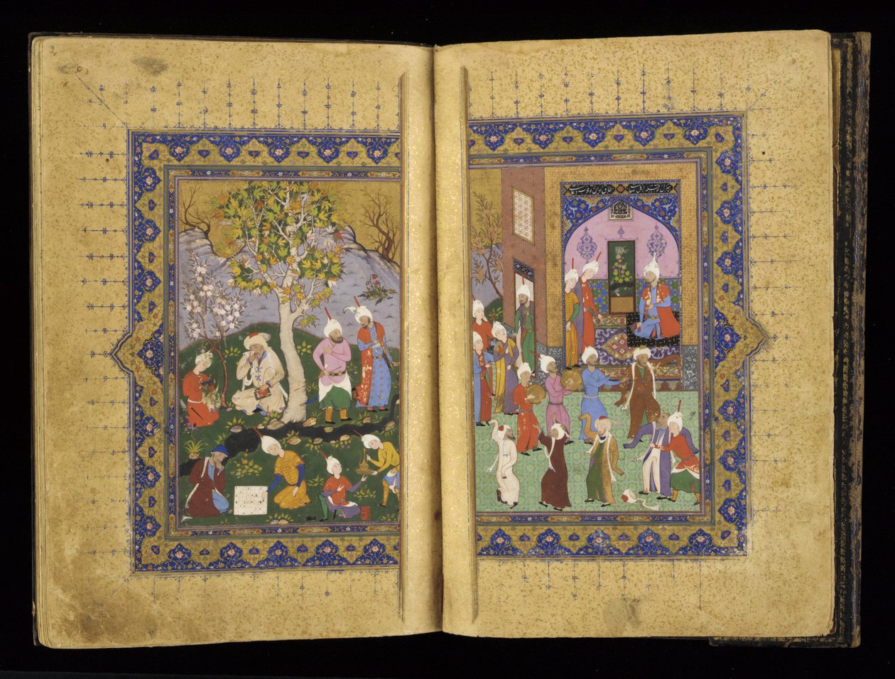 Egy herceg, akit Mathnaviból trónolt Rumi, 1530 körül alkotó: Persian School