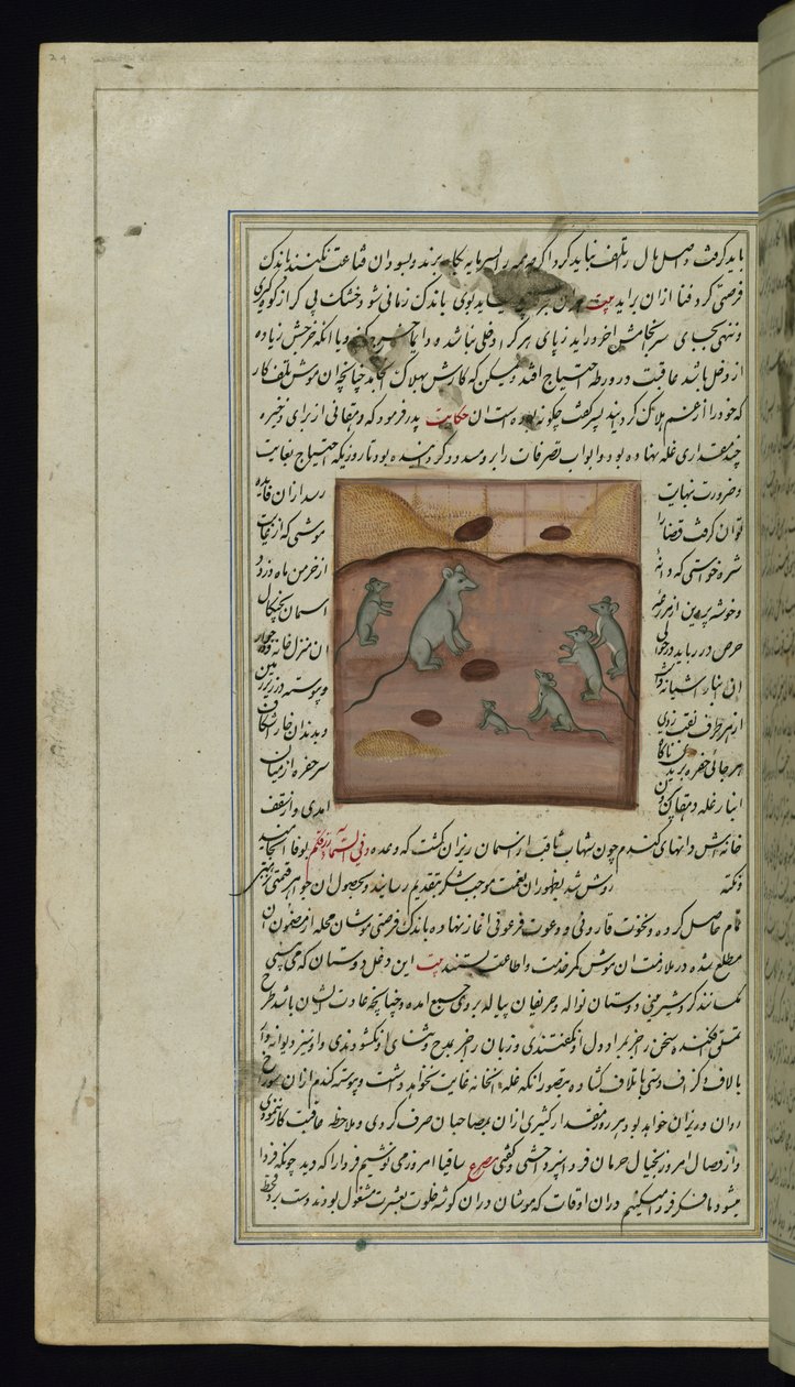 Egy farmer kukoricakészletét megtámadják a Lights of Canopus egerei alkotó: Persian School