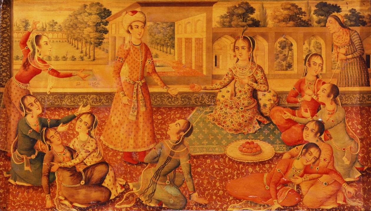 Egy késői Zand lakkozott papírmasé koporsó, 1794-95 körül alkotó: Persian School