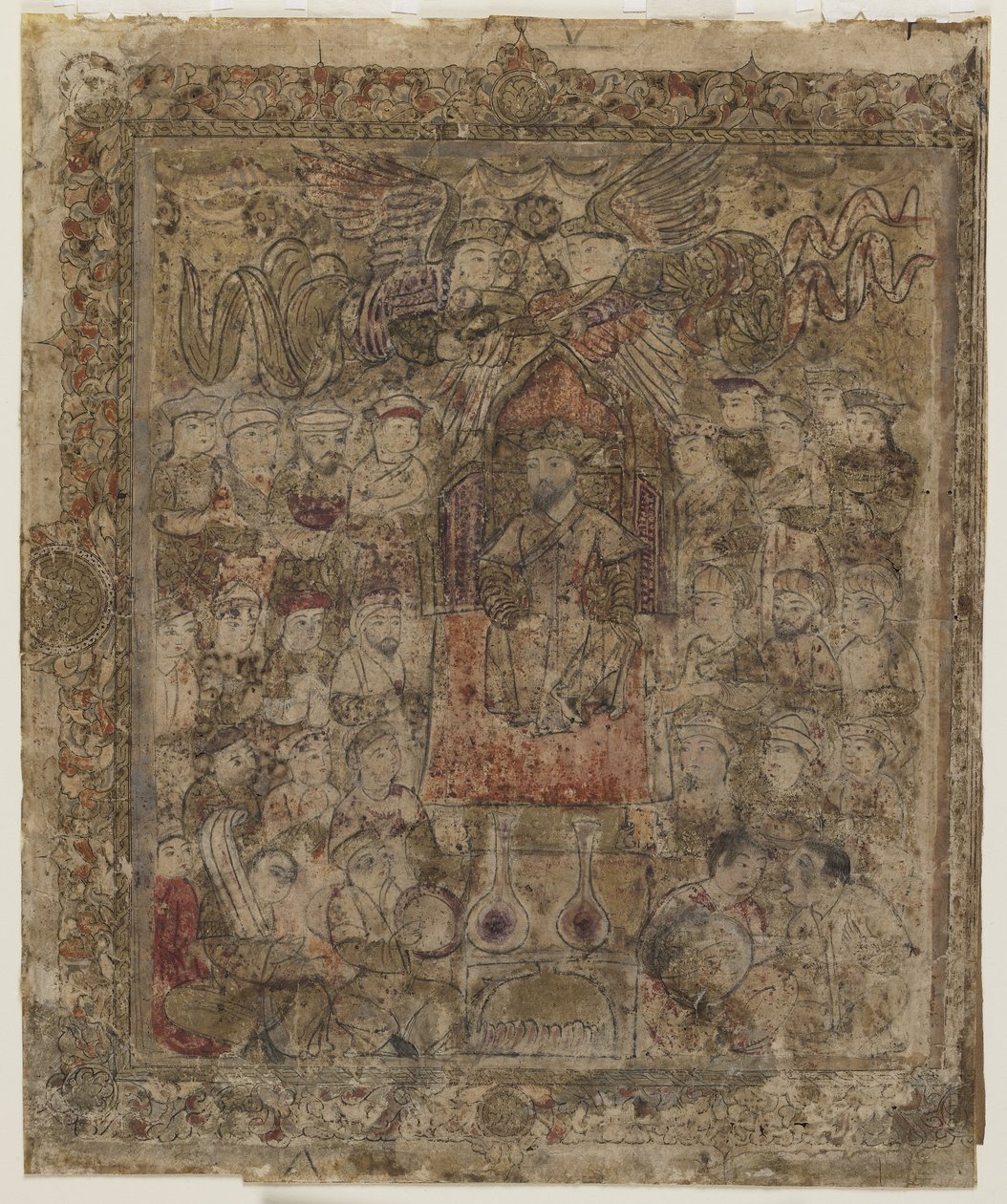 Egy uralkodó trónolt, egy Shahnamából alkotó: Persian School