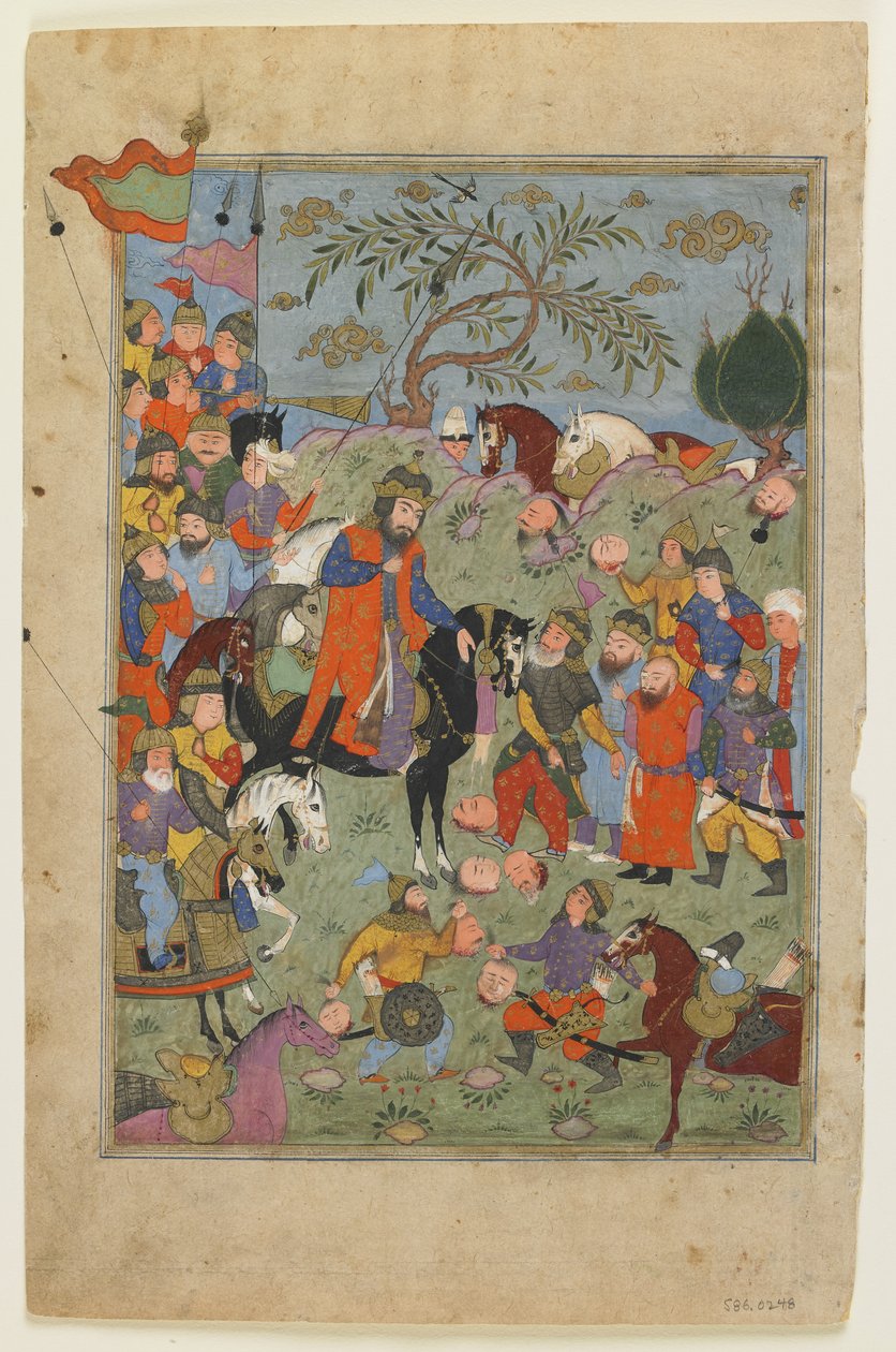 Csatajelenet egy Shahnamából alkotó: Persian School