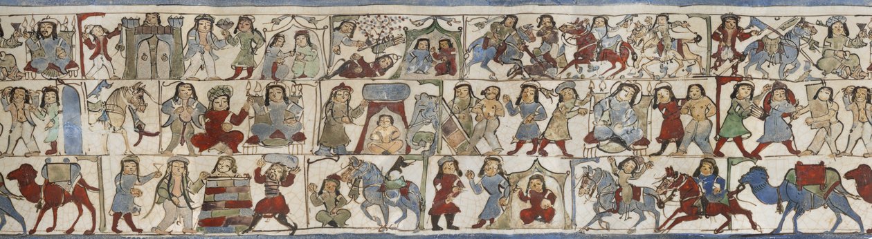 "Shahnama"-t ábrázoló főzőpohár, Kashan, Irán, Saljuq-korszak, 12. század vége alkotó: Persian School