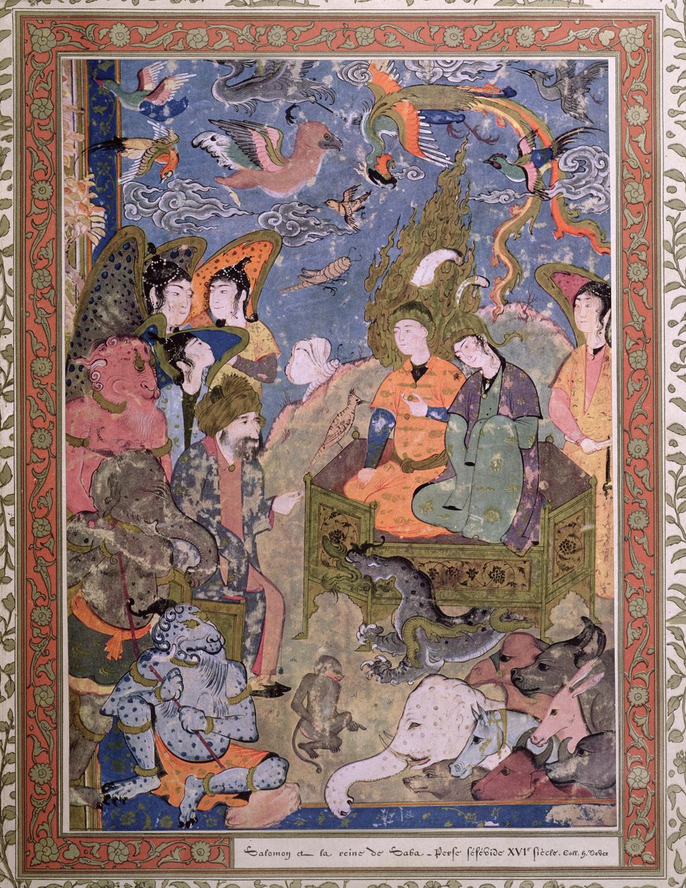 Salamon király és Sába királynője egy eredeti miniatűr után alkotó: Persian School