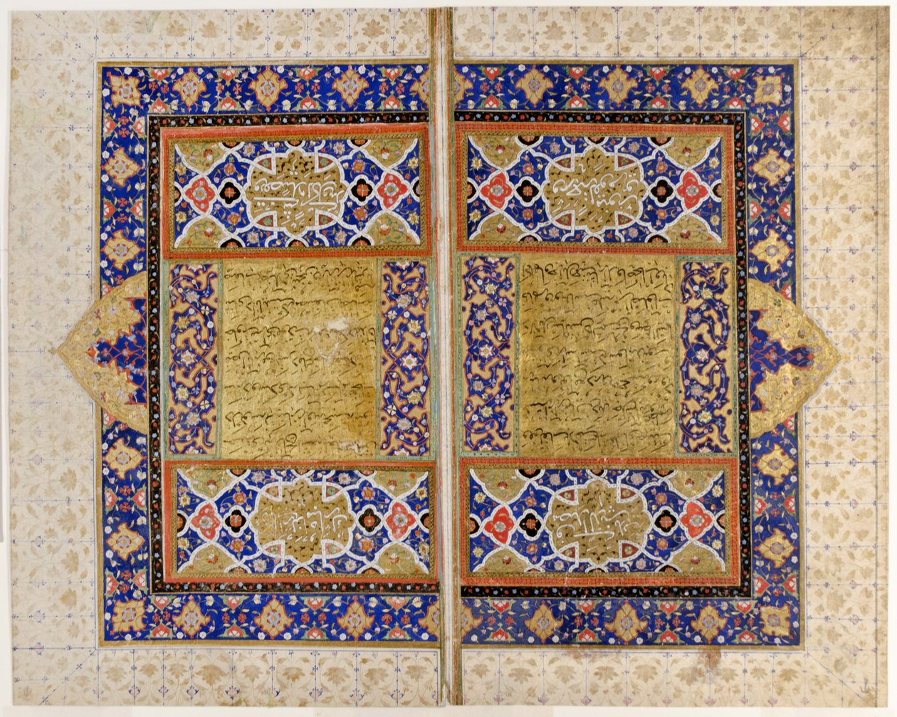 Korán előlap (átlátszatlan wc, tinta és arany papíron) alkotó: Persian School