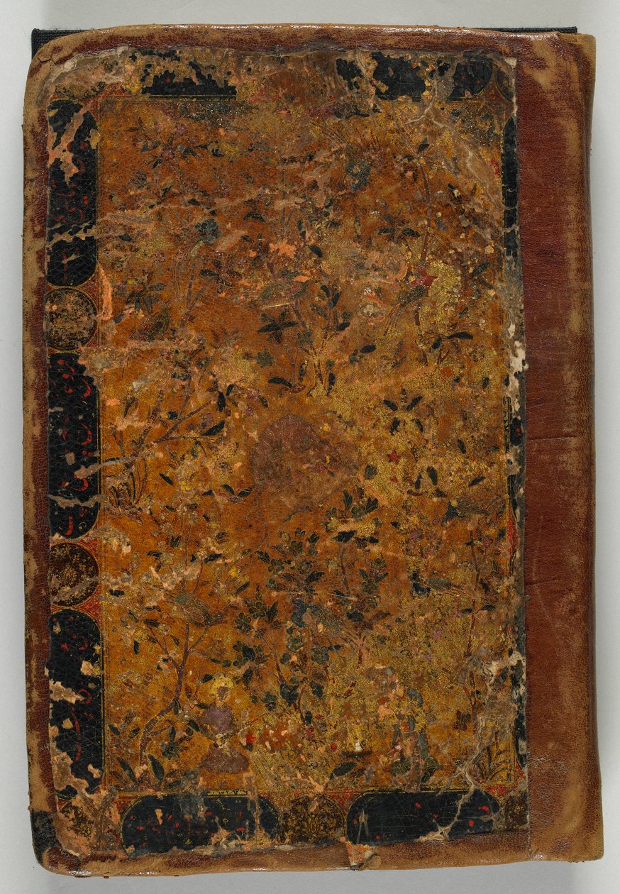 Eredeti kötés S1986.44.1-ből, esetleg Tabriz, Irán, Szafavida-korszak, 1549-50 (átlátszatlan akvarell és lakk) alkotó: Persian School