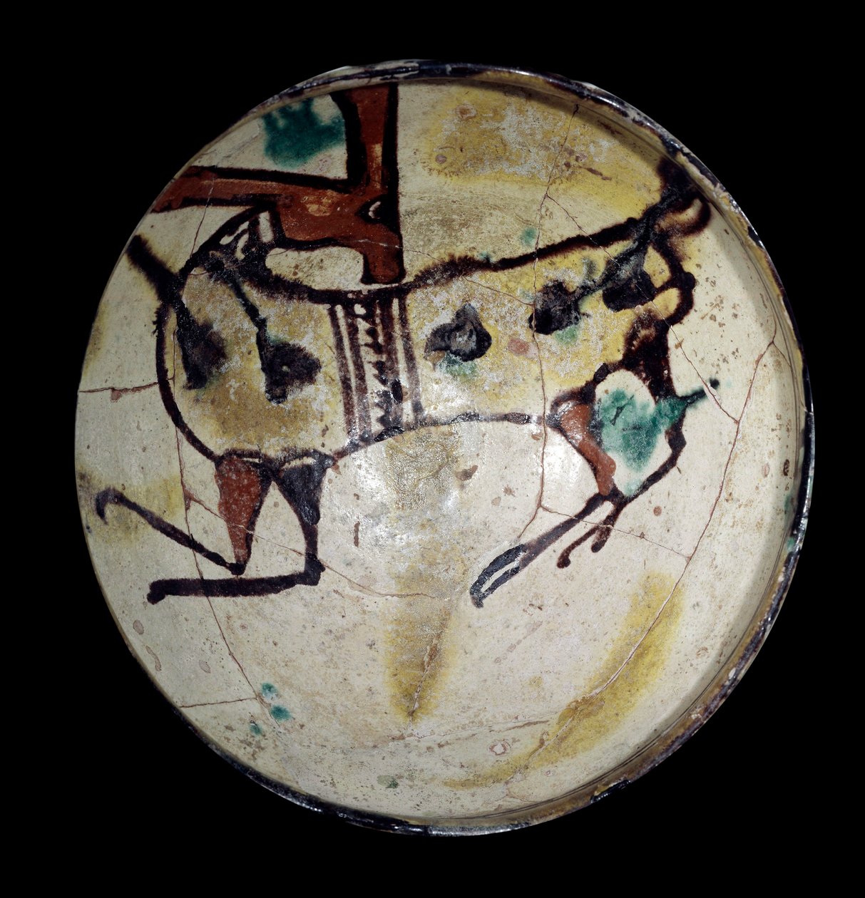 Perzsa művészet: terrakotta csésze kősziklával. Nichapourból (Nichapur, Nishapur vagy Neishabur) alkotó: Persian School