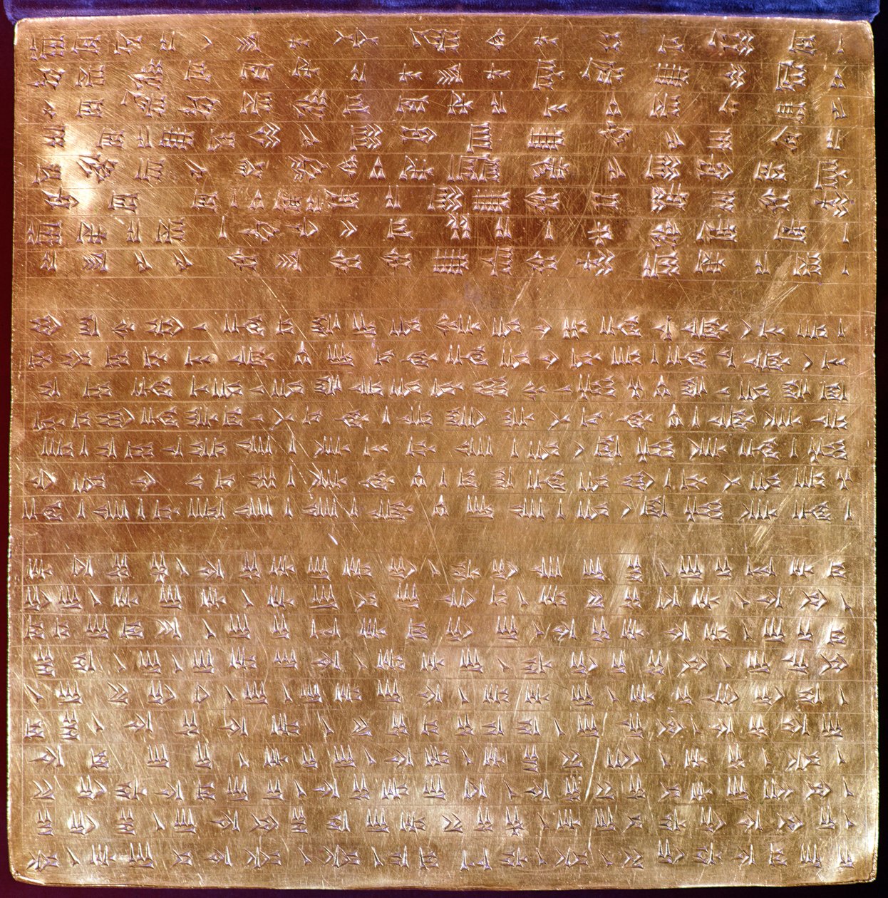 I. Dárius emléktáblája (i.e. 521-486) Kr.e. 550-500 (arany) alkotó: Persian School