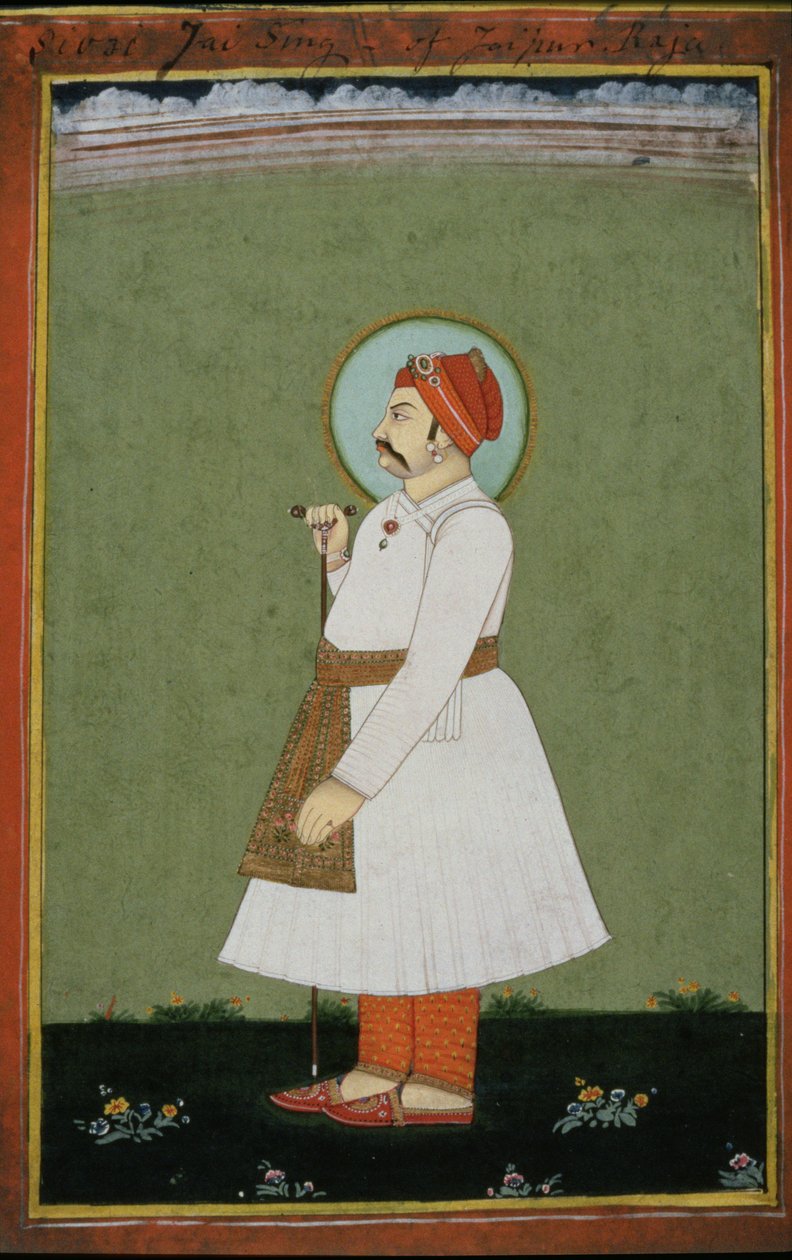 Jaipur Maharaja Jai Singh II (1700-44) portréja alkotó: Persian School