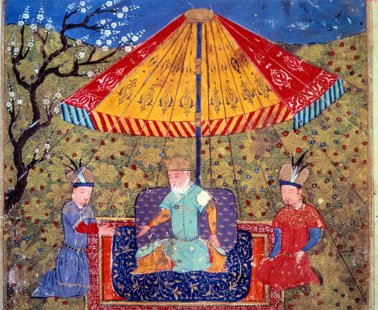 Dzsingisz kán mongol császár (Djengiz kán) képviselete alkotó: Persian School