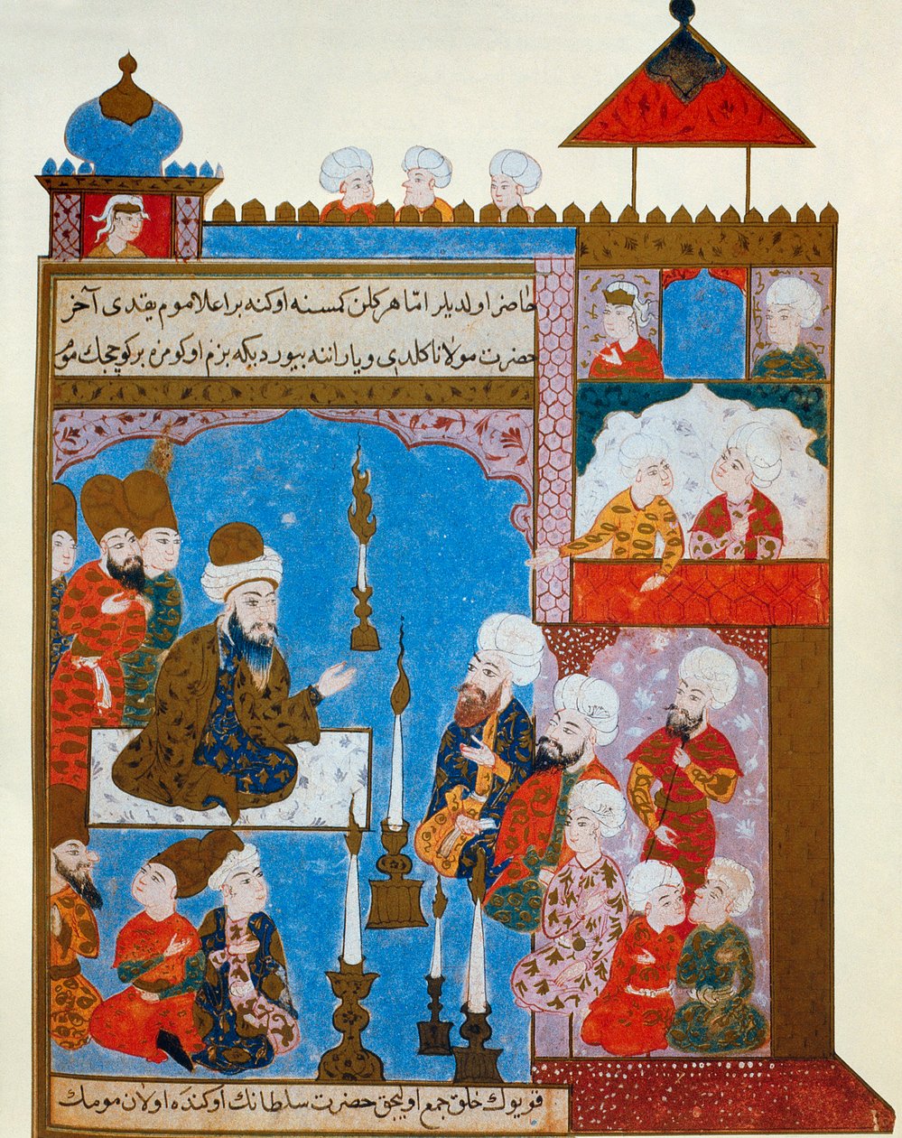 Rumis gyertya még mindig ég, 16. század vége alkotó: Persian School
