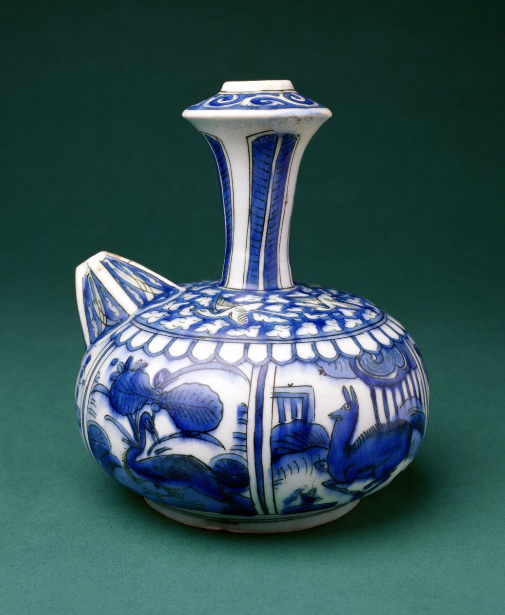 Safavid kék-fehér Kendi, 1600-50 (máz alá festett cserépedény) alkotó: Persian School