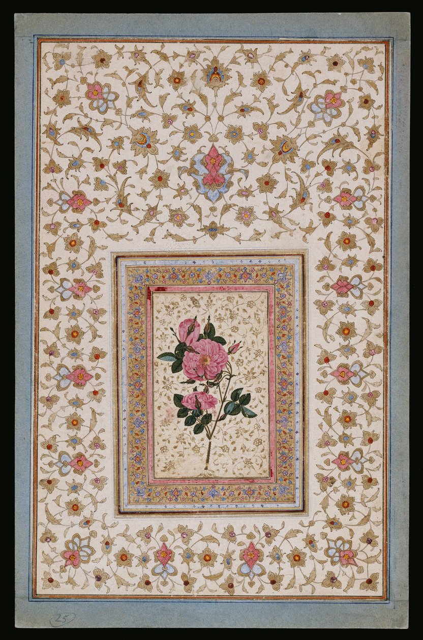 Tanulmány egy rózsáról alkotó: Persian School