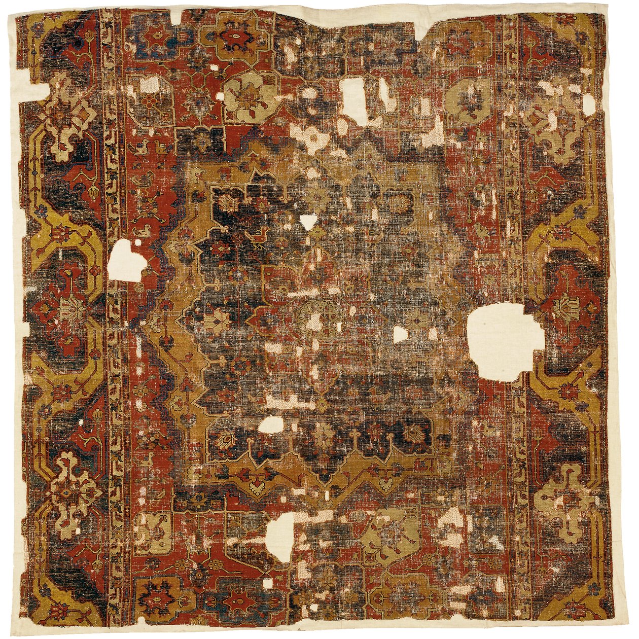 Tabriz medalion és cartouche szőnyegtöredék, Északnyugat-Perzsia, 16. század második fele alkotó: Persian School