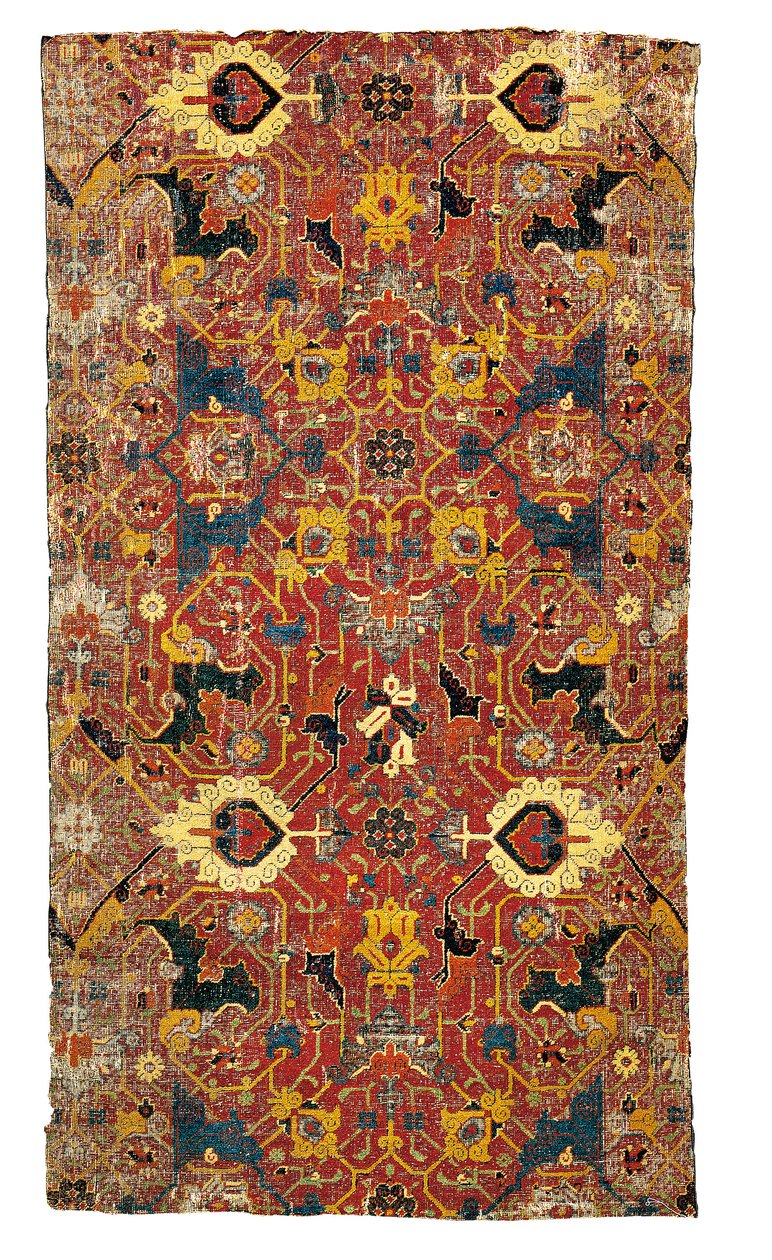 Tabriz medalion szőnyegtöredék, Északnyugat-Perzsia alkotó: Persian School